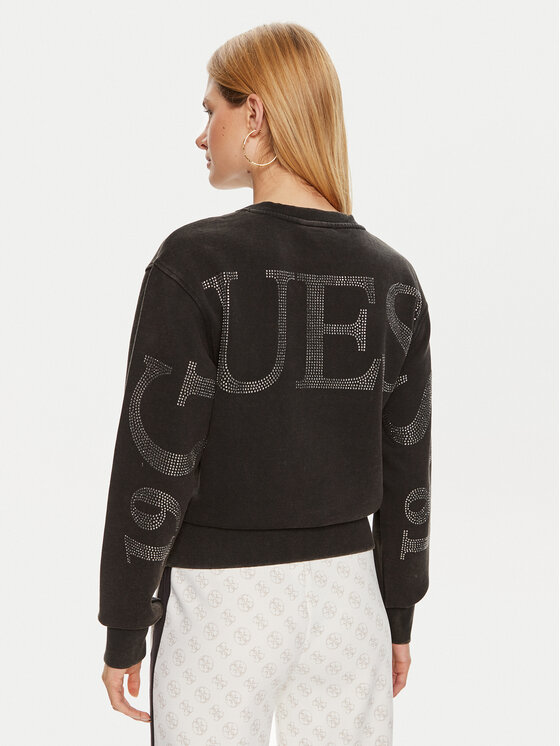 Guess Guess Μπλούζα W4YQ17 KC8I0 Μαύρο Regular Fit