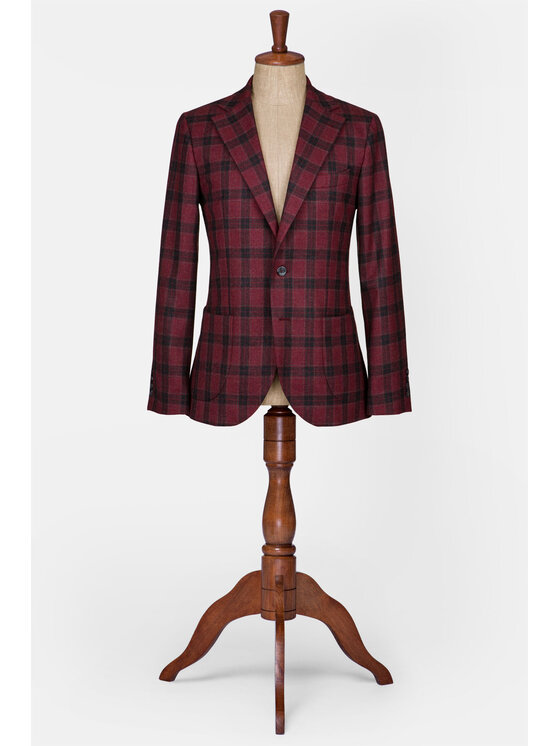 Lancerto Lancerto Marynarka Hammerfest Bordowy Slim Fit