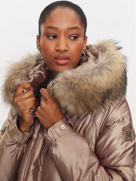 Fracomina Fracomina Talvejope FJ24WC3002O45601 Pruun Regular Fit