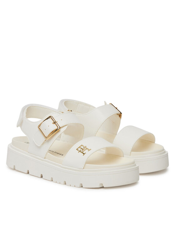 Tommy Hilfiger Tommy Hilfiger Sandały T3A2-33785-0326 S Écru