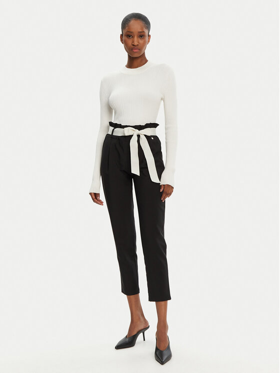Rinascimento Rinascimento Pantaloni din material CFC0122382003 Negru Regular Fit
