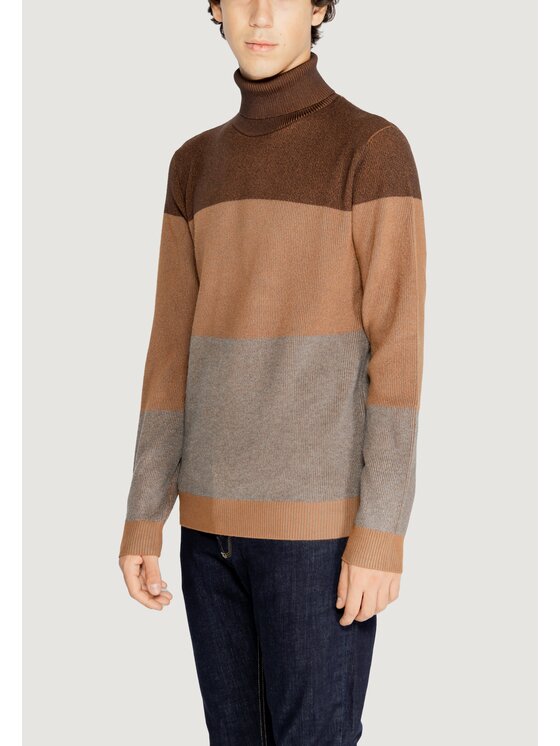 HAMAKI-HO HAMAKI-HO Maglione MI3108H Marrone Regular Fit