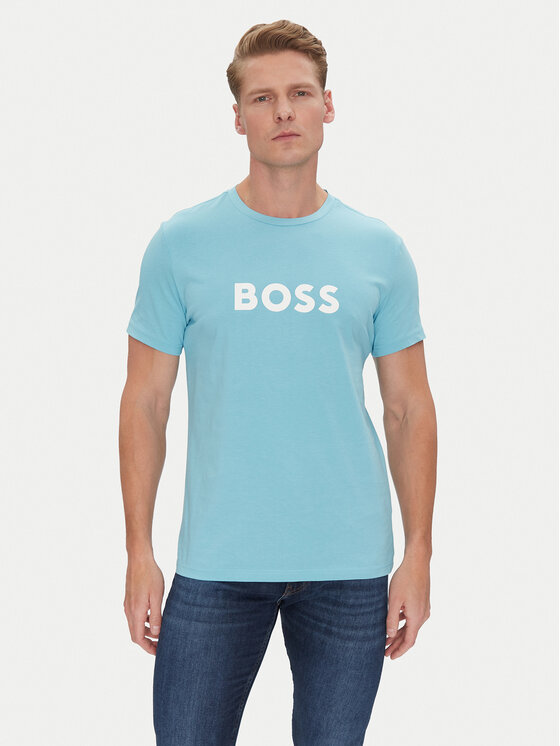 Férfi Póló BOSS, Méret: M, Kék, 50491706