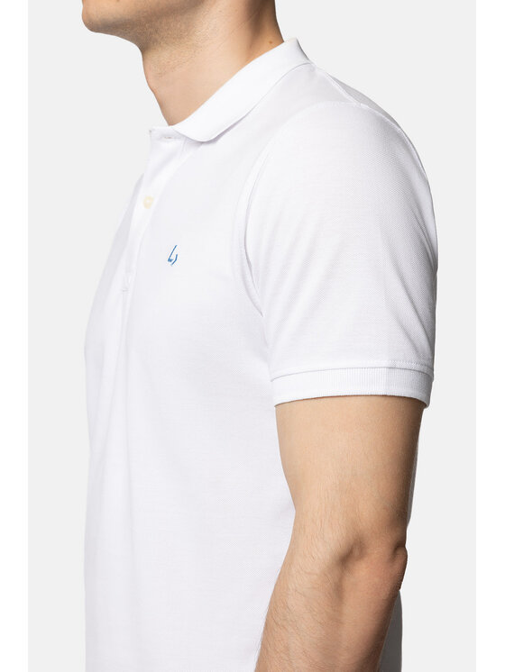 Lancerto Lancerto Polo Manuel PO073123000017 Biały Regular Fit