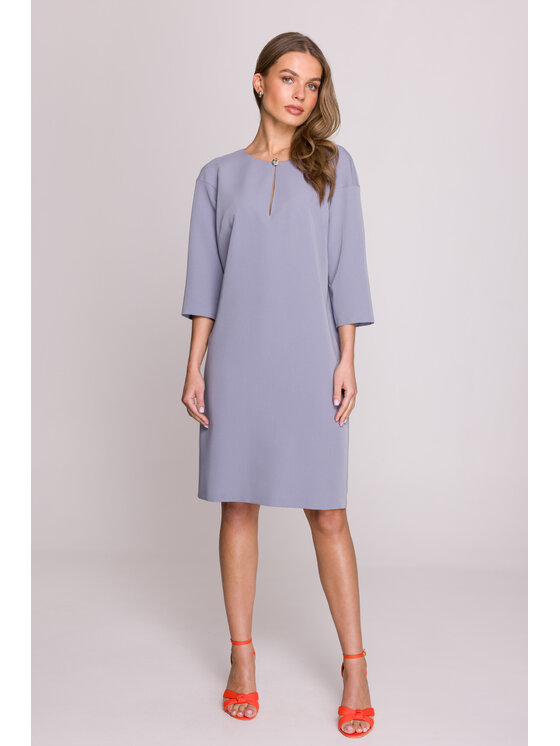 Stylove Stylove Sukienka wieczorowa S394 Szary Premium Fit