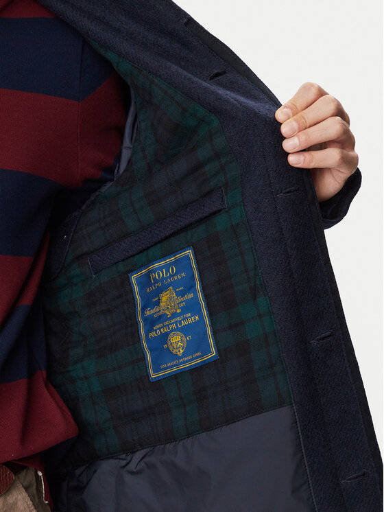 Polo Ralph Lauren Polo Ralph Lauren Palton de lână 710B15989001 Bleumarin Regular Fit