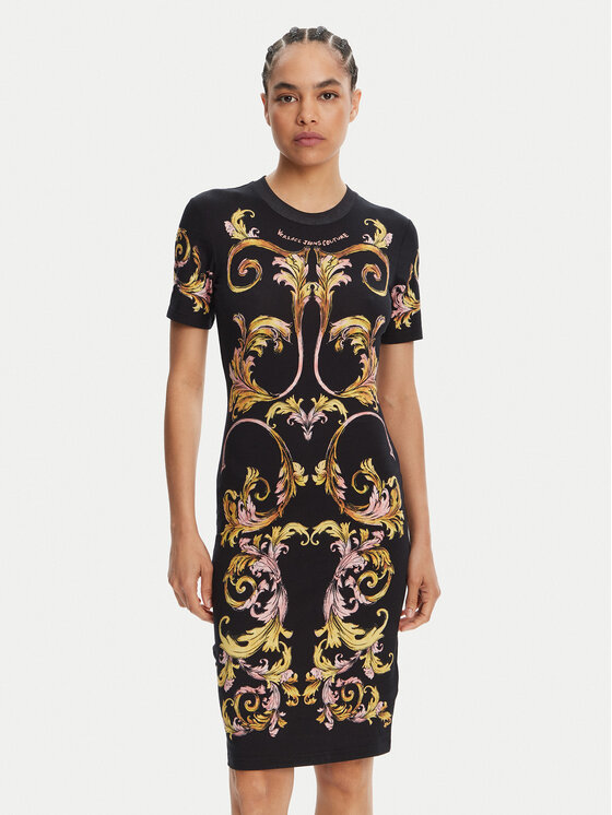 Versace Jeans Couture Versace Jeans Couture Rochie de zi 78HAO9P9 Negru Slim Fit