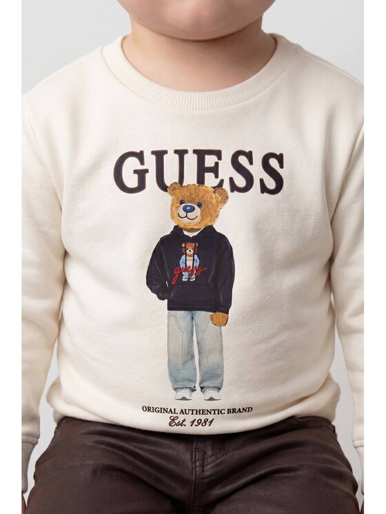 Guess Kids Guess Kids Bluza 183756 Beżowy Classic Fit