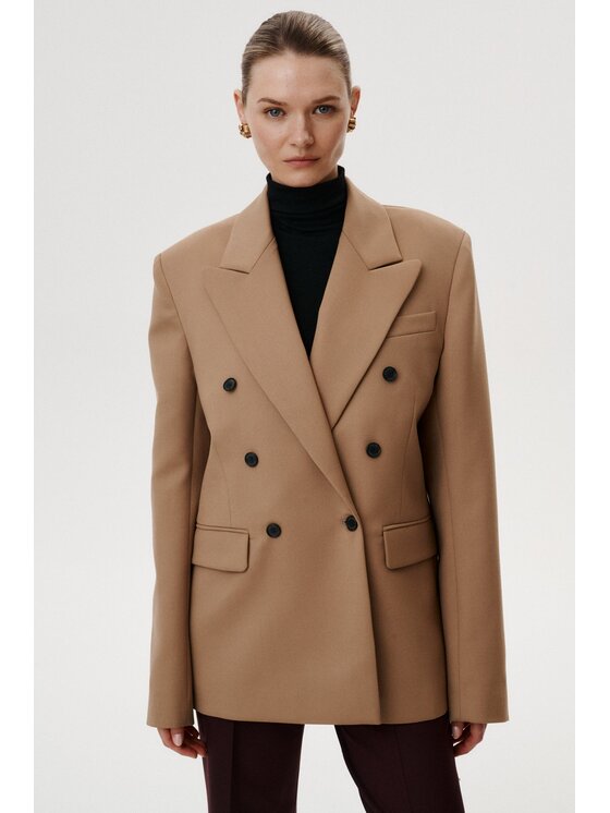 MARI PRETI MARI PRETI Giacca da abito Sovana Marrone Oversize