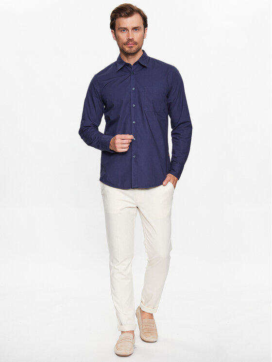 BOSS Boss Marškiniai 50489319 Mėlyna Regular Fit