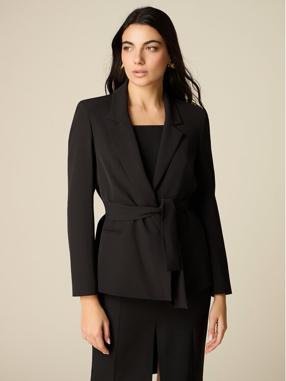 Oltre Oltre Giacca da abito Q813R004611N033 Nero Regular Fit