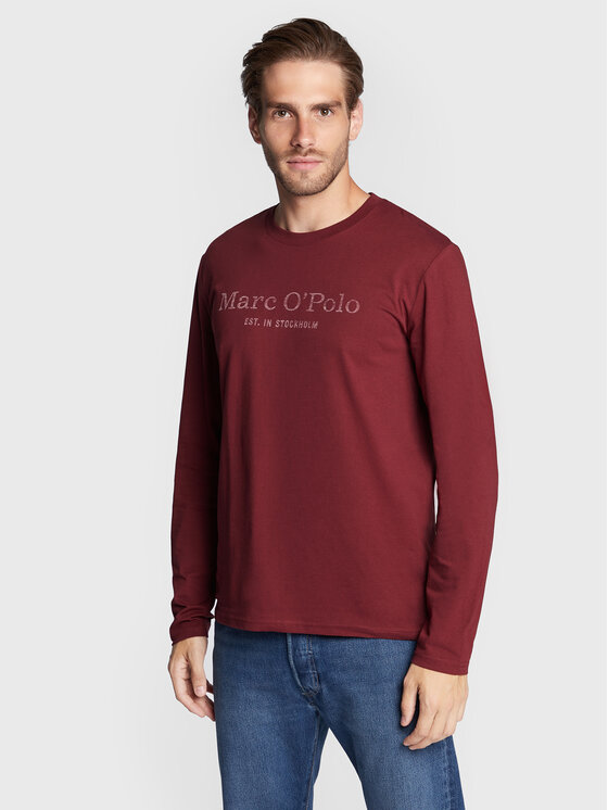 Marc O'Polo Тениска с дълъг ръкав 227 2012 52152 Бордо Regular Fit