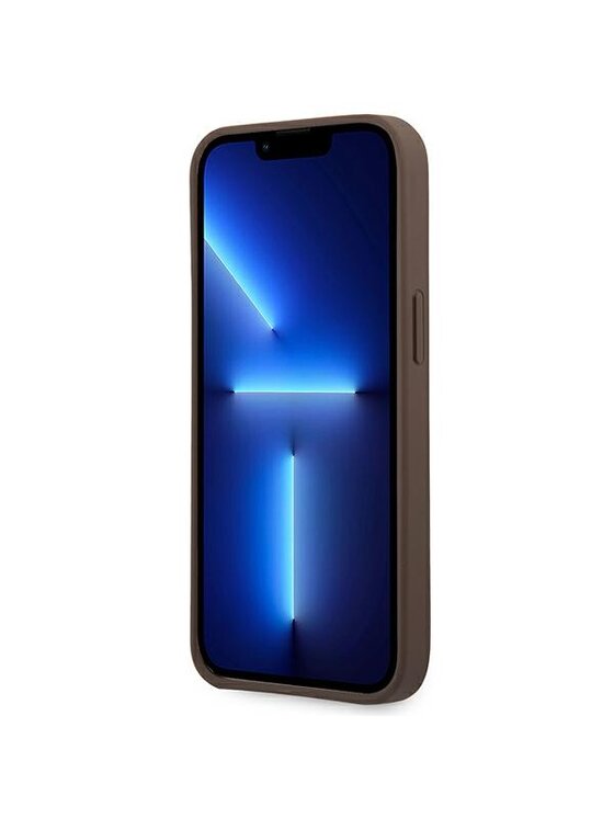 Guess Guess Etui na telefon 4G Big Metal Logo Brązowy