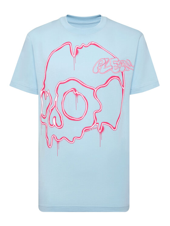 PHILIPP PLEIN PHILIPP PLEIN T-shirt 9899 Azzurro chiaro Regular Fit