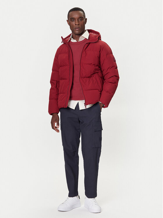 Tommy Hilfiger Tommy Hilfiger Geacă din puf MW0MW40616 Roșu Regular Fit