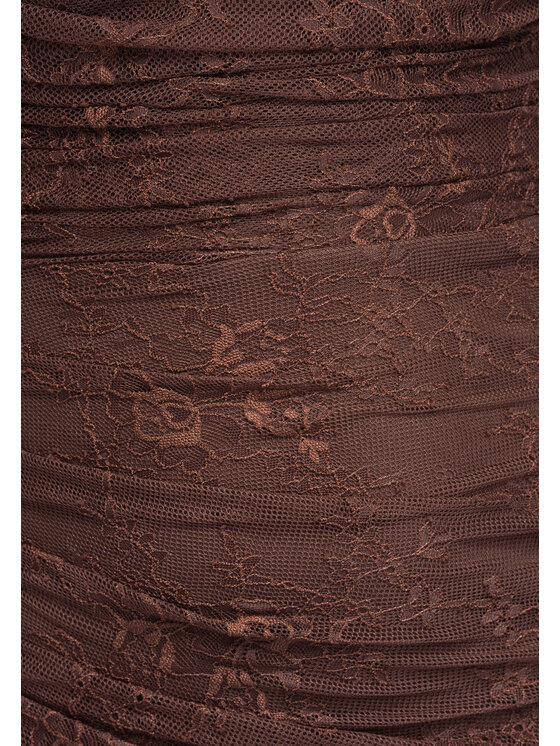 Ombre Ombre Sukienka wieczorowa LA-OM-DLR464 Brązowy Slim Fit