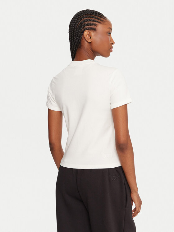 Reebok Reebok T-Shirt RK25309CCW Biały Slim Fit