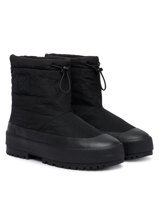 Calvin Klein Calvin Klein Stivali da neve Vulc Flatform Snowboot Nyl Aop HW0HW03437 Nero