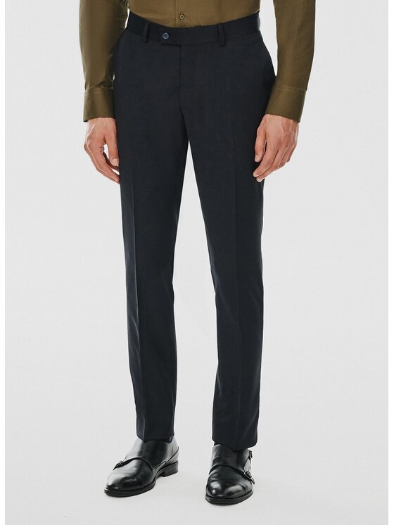 Pako Lorente Pako Lorente Spodnie garniturowe P24WF-6G-016 Granatowy Super Slim Fit