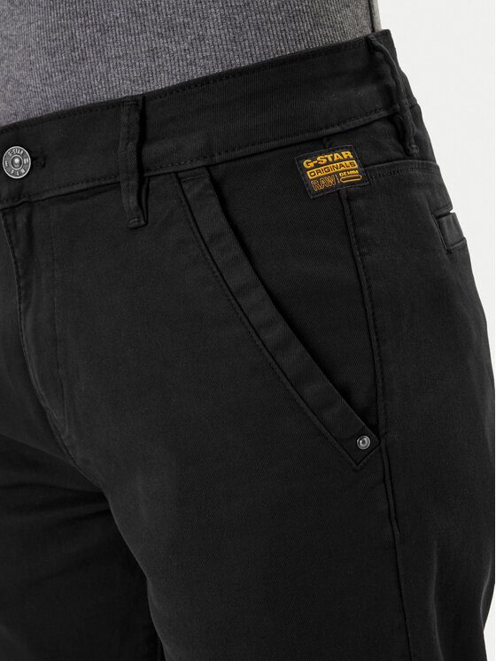 G-Star Raw G-Star Raw Medžiaginės kelnės Kate D25257-C106 Juoda Boyfriend Fit