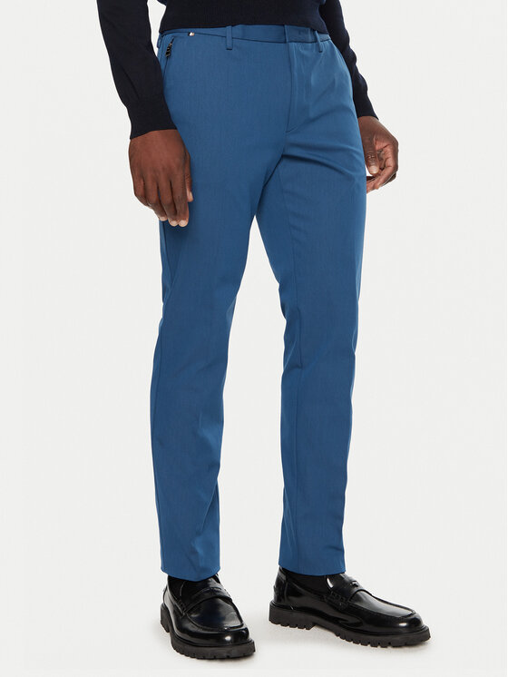BOSS Boss Medžiaginės kelnės Kaito1_T 50487754 Mėlyna Slim Fit