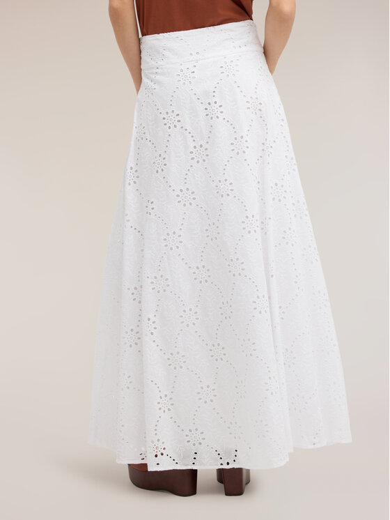 Motivi Motivi Spódnica maxi 1057Q001232N011 Biały Flared Fit