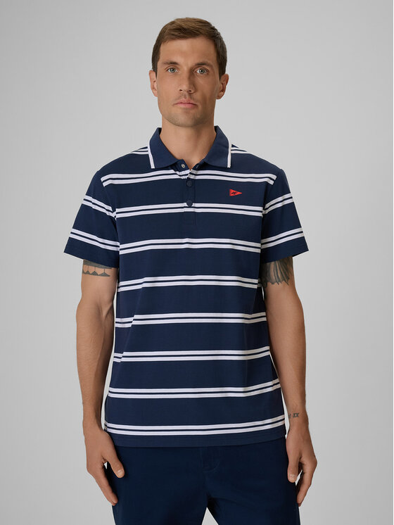 4F 4F Polo LAKESIDE ESCAPE Granatowy Regular Fit