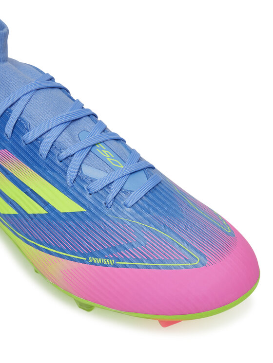adidas adidas Buty do piłki nożnej F50 League Mid Firm/Multi-Ground JI0436 Granatowy