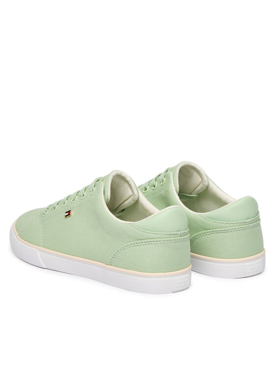 Tommy Hilfiger Tommy Hilfiger Tenisówki Th Low Profile Vulc Canvas FW0FW09102 Zielony