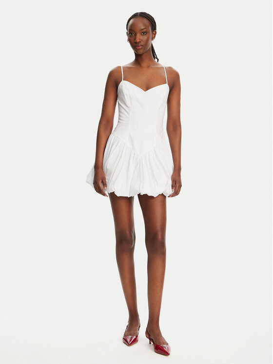 Bardot Bardot Koktélruha Lissett Poplin 59794DB Fehér Slim Fit