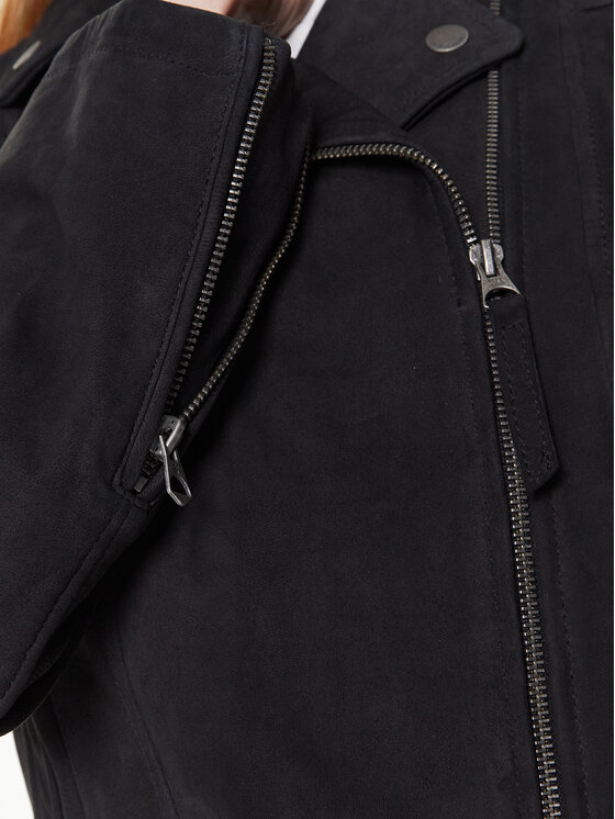 Pepe Jeans Pepe Jeans Шкіряна куртка Roma PL402145 Чорний Regular Fit