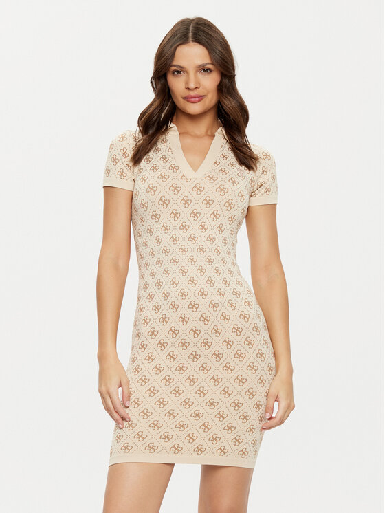 Guess Guess Rochie tricotată V5RK02 Z3LF0 Bej