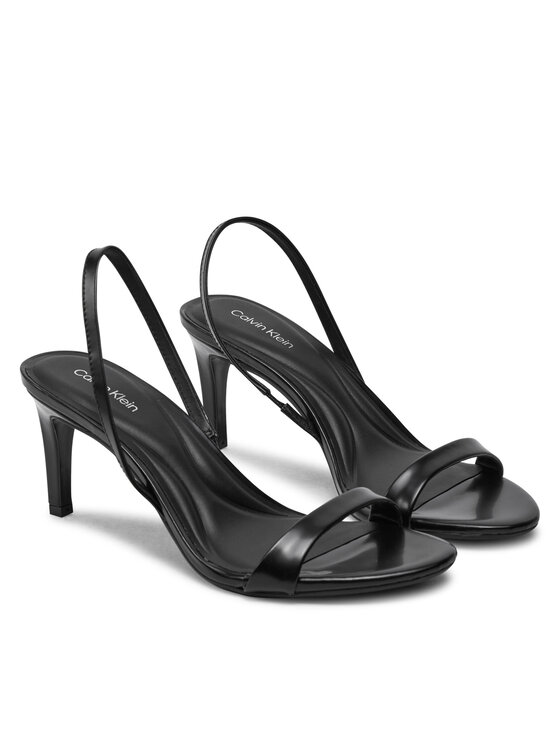 Calvin Klein Calvin Klein Basutės Heel D'Orsay Sandal 70 - Brush L HW0HW02265 Juoda