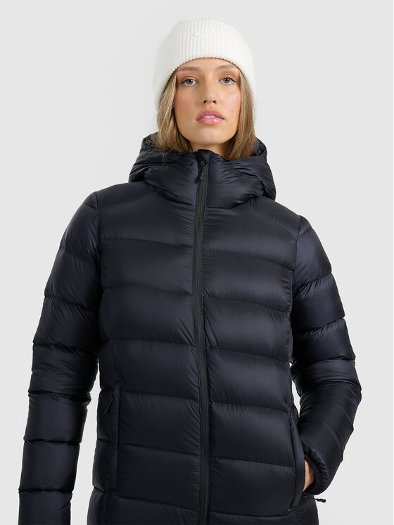 4F 4F Płaszcz zimowy MIDSHOP TEXTILE Czarny Regular Fit