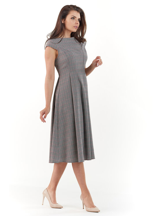 Awama Awama Sukienka letnia A222 Kolorowy Basic Fit