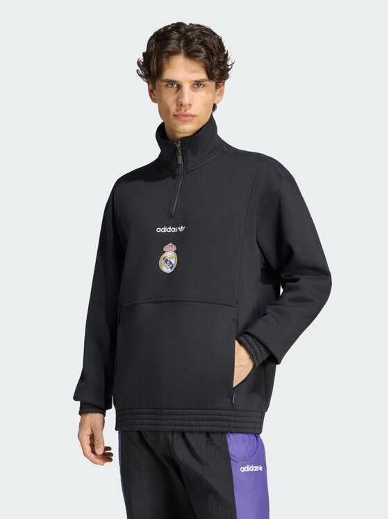 adidas adidas Bluza techniczna 172011 Czarny Loose Fit