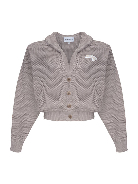 Magda Matyja Magda Matyja Kardigan ALAYA CARDIGAN GREY Szary Loose Fit