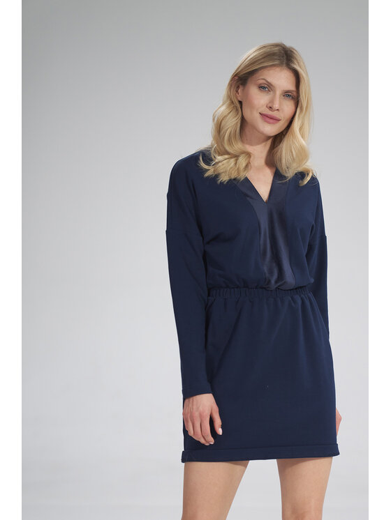 FIGL FIGL Sukienka codzienna M753 Granatowy A-Line Fit