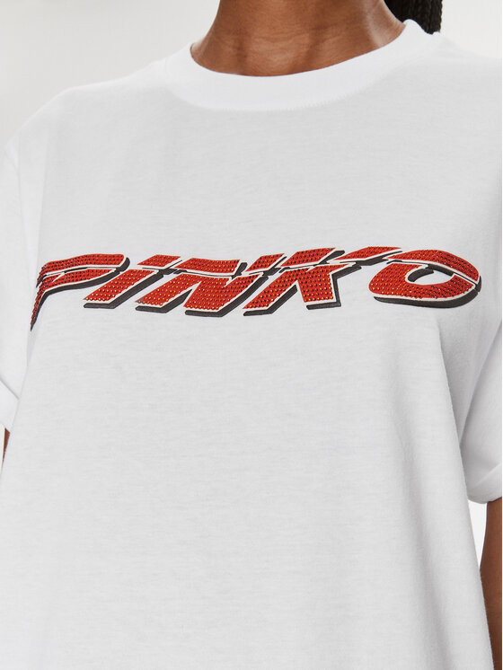 PINKO Pinko T-Shirt 103138 A1P7 Biały Relaxed Fit