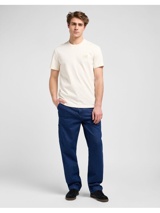 Lee Lee T-Shirt WW ESSENTIAL TEE Biały Relaxed Fit
