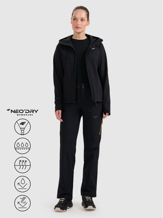 4F 4F Giacca softshell 4FRAW25TSOFF505-20S Nero Regular Fit