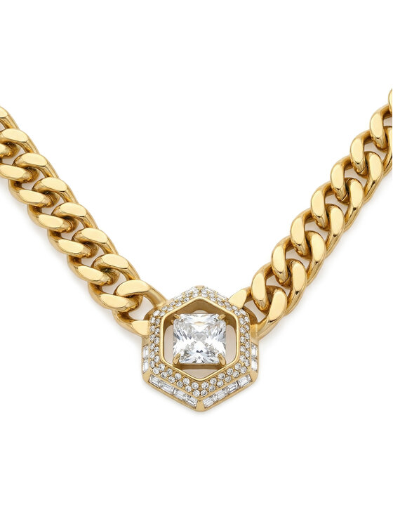 Guess Guess Naszyjnik JUBN06 185JW Złoty