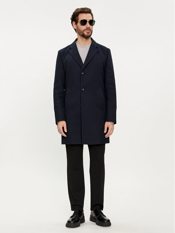 BOSS Boss Płaszcz przejściowy H-Hyde-Bib-234 50511975 Granatowy Slim Fit