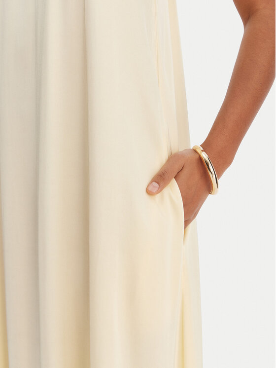 Fracomina Fracomina Sommerkleid FR26SD3016W41301 Gelb Relaxed Fit