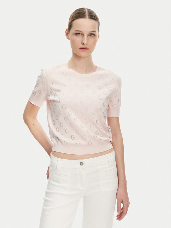 Guess Guess Pulover W5GR05 Z3D60 Roz Regular Fit