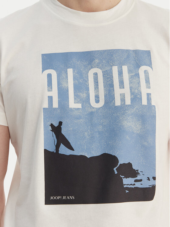 JOOP! Jeans JOOP! Jeans Marškinėliai JJJ-Lanakila 30101983 Écru Regular Fit