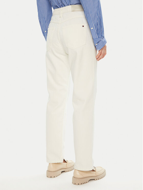 Tommy Hilfiger Tommy Hilfiger Jeans hlače WW0WW44331 Bela Regular Fit