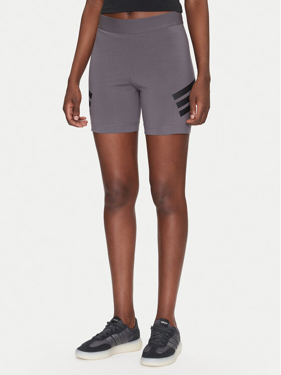 adidas adidas Pantaloni scurți ciclism Future Icons 3-Stripes JE0170 Gri Slim Fit