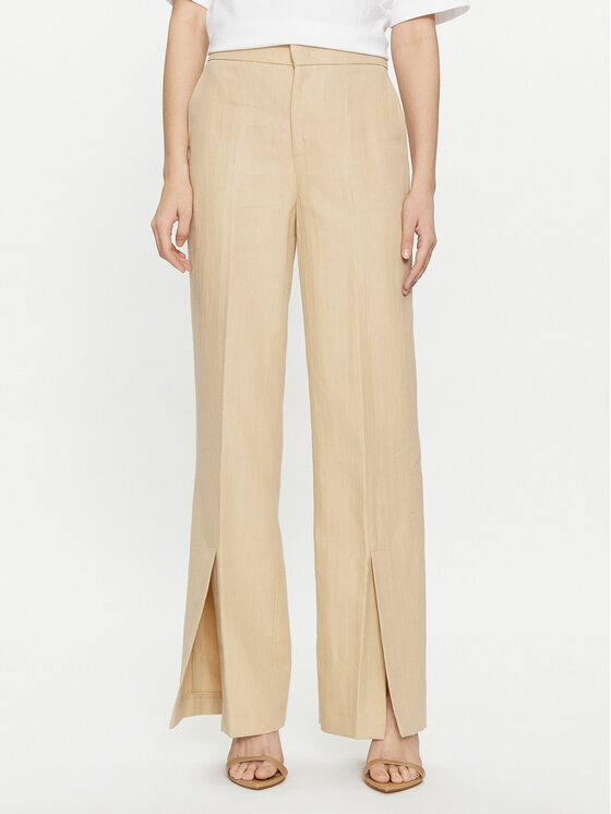 TWINSET TWINSET Παντελόνι υφασμάτινο 241TP2562 Μπεζ Regular Fit