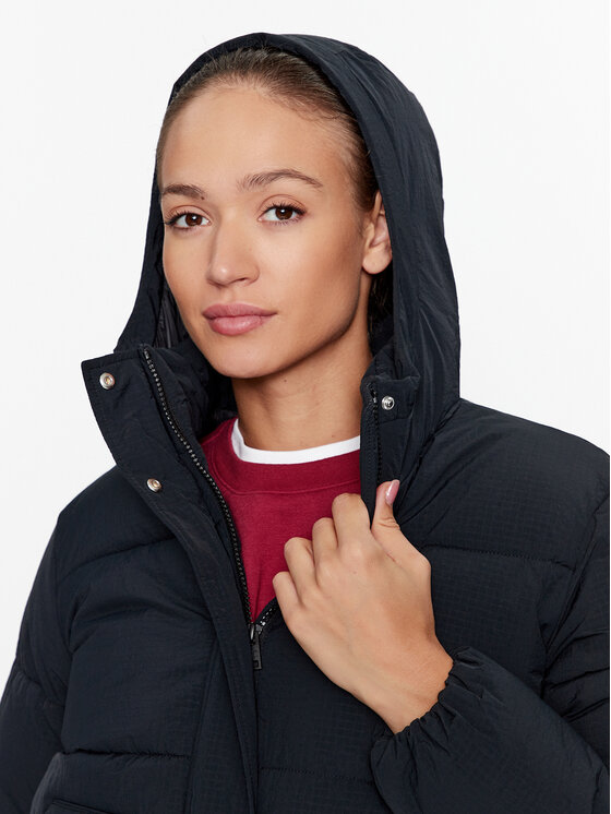 Champion Champion Geacă Hooded Jacket 116921 Negru Custom Fit